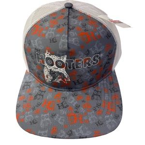 HOOTERS Design Logo Owl Mesh Baseball Trucker Cap Hat NWT